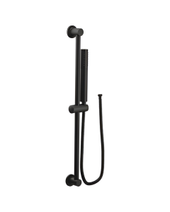 Regadera Manual Sencillo Moen Negro Mate 1 Función con Barra