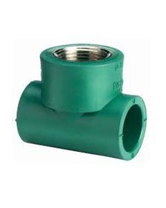 Tee con rosca central hembra de 32 mm x 1/2"