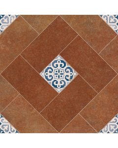 Piso Palco Fd 55X55 Rojo 1.49M2 1A PORCELANITE