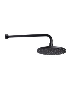 Regadera 8" Redonda Brazo Y Chapeton Chorro Fijo Anticalcareo Ebano