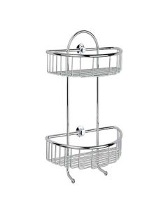 Repisa semicircular doble cromo