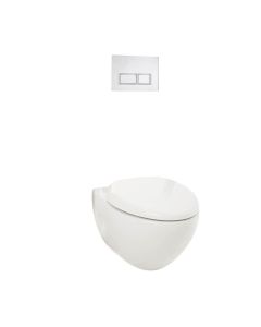 Sanitario (WC) Suspendido Duo Curvo con Tanque Oculto Dual Flush Blanco Ambiance