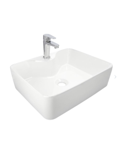 Lavabo rectangular Kuun con monomando corto y acabado cromo Urrea