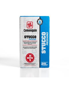 Stucco Mediano Blanco 25 kg Cemenquin