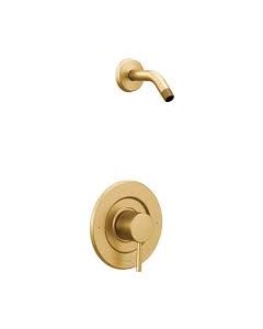 Juego de Manija y Brazo para Regadera de Oro Cepillado Align