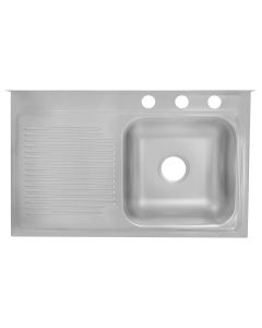 Tarja de Sobreponer MCM-402 1 Tina 1 Escurridor Derecho Acero Inoxidable EB Técnica