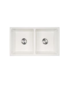 Tarja Doble de Cuarzo de Bajocubierta 78 x 45 cm Blanco Urrea
