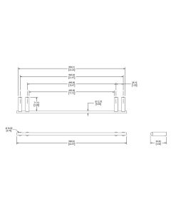 Toallero Barra Explora 45Cm Cromo HELVEX