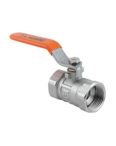 Válvula de Esfera de Flujo Reducido Roscable 1/2" Latón Niquelado Urrea
