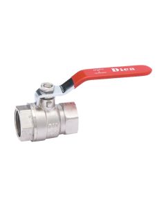 Válvula de Esfera de Paso Completo Roscable 1/2" Latón Niquelado Dica