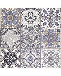 Piso Sacramento Mate / Efecto Brillo 37 x 37 cm Azul - CAJA con 2.11 m²