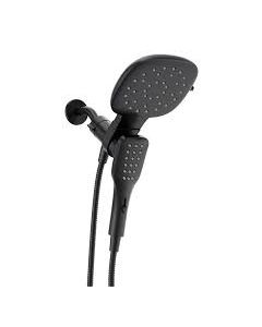 Combo Regadera D/Mano y Cebolleta 7" Verso Negro Mate