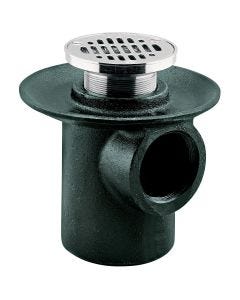 Coladera de una boca para piso de rejilla redonda