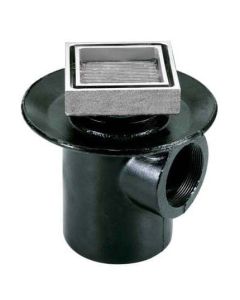 Coladera de una boca para piso de contorno cuadrado