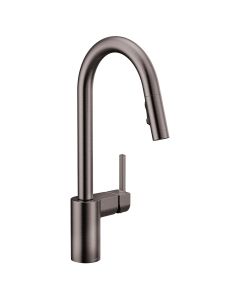 Monomando Mezcladora para Fregadero Align con Rociador Extra Alto Negro Inoxidable