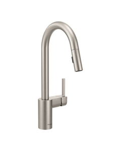 Monomando Mezcladora para Fregadero Align con Rociador Extra Alto Acero Inoxidable Spot