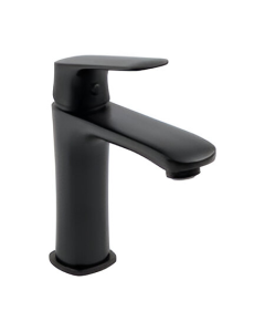 Monomando corto para lavabo Cassia Negro Mate