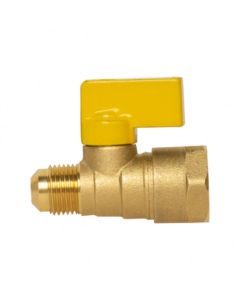 Llave de control para gas dorado flare recta