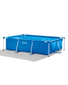 Alberca grande rectangular azul 65 cm armable