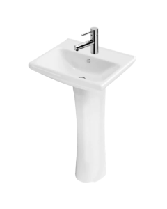 Paquete de lavabo con pedestal Talas y monomando Spacio cromo