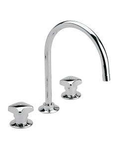 Mezcladora Tritón tubular para fregadero cromo con manerales
