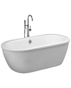 Tina Freestanding Blanca incluye Mezcladora