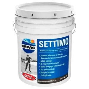 Impermeabilizante Fibratado Impac Settimo Blanco 19 L