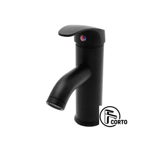 Monomando Corto Ecológico para Lavabo Negro Mate Dica