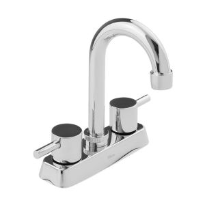 Mezcladora Ecológica Tipo Bar para Lavabo 4" Cuello Alto Baja Presión Cromo Dica