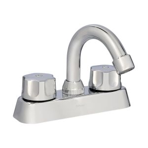 Mezcladora Plástica Tipo Bar para Lavabo 4" Cuello Corto Cromo Dica