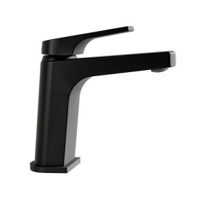 Monomando Quadratta para lavabo ébano sin contra