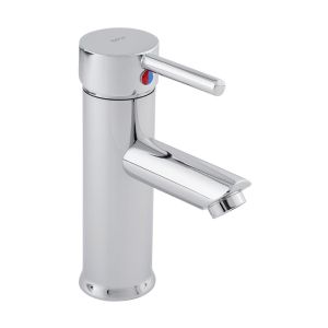 Monomando Corto para Lavabo Media y Alta Presión Acero Inoxidable Cromo Dica