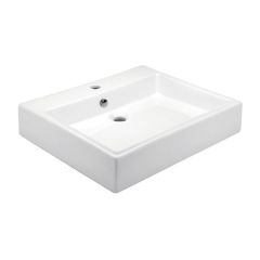 Lavabo Lucerna de Sobreponer Blanco con Rebosadero