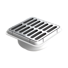Coladera cuadrada universal rejilla inox