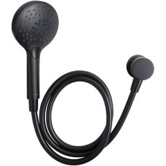 Regadera de telefono redonda con 3 funciones Negro Mate