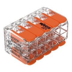 Conector de Empalme con Palanca WAGO 221-420 10 Polos 24-12 AWG 4 mm2 Caja 15 Piezas