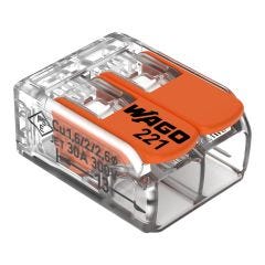Conector de Empalme con Palanca WAGO 221-612 2 Polos 20-10 AWG 6 mm2