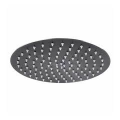 Regadera de plato redonda SLIM 25cm Inox Negro