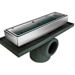 Coladera de una boca para piso rectangular