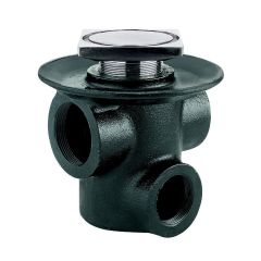 Coladera de tres bocas desagüe de contorno cuadrada