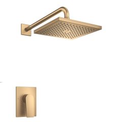 Juego de Maneral y Regadera T/Lluvia 7.9" Oro/Bronce