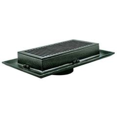 Coladera con campana para piso de rejilla rectangular