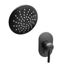 Juego de Manija y Brazo para Regadera Arlys Negro Mate
