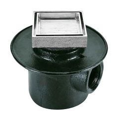 Coladera de una boca desagüe de contorno cuadrada