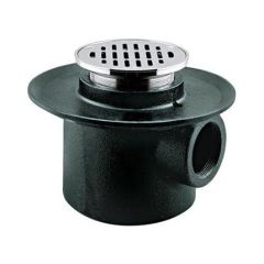 Coladera de una boca para baño con rejilla redonda