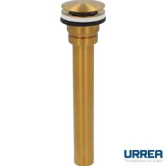 Contra de Acero Inoxidable Tipo Push sin Rebosadero Oro Urrea