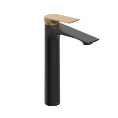 Diletta Mezcladora Monomando Alto para Ovalin Negro Mate Oro Bronce Moen