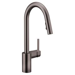 Monomando Mezcladora para Fregadero Align con Rociador Extra Alto Negro Inoxidable