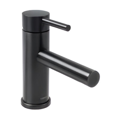 Monomando corto para lavabo INOX Negro