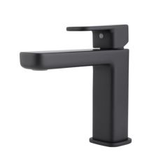 Monomando Itua corto para lavabo negro
